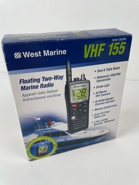 West Marine VHF160 Floating Two Way Marine Hand Held Radio Boating